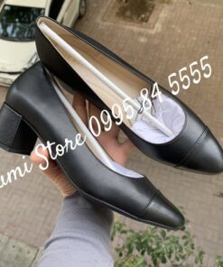 Giày Cole Haan The Go-To Block Heel Pump Black Leather (45mm)