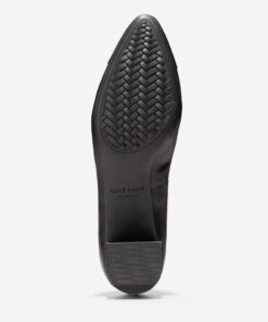 Giày Cole Haan The Go-To Block Heel Pump Black Leather (45mm)