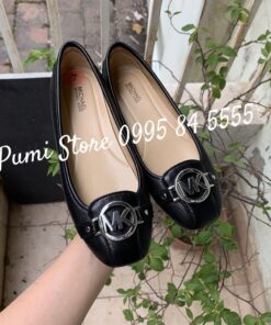 Giày Michael Kors Black tag bạc (đen khóa bạc)