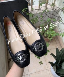 Giày Michael Kors Black tag bạc (đen khóa bạc)