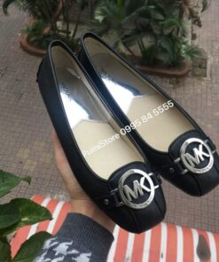 Giày Michael Kors Black tag bạc (đen khóa bạc)